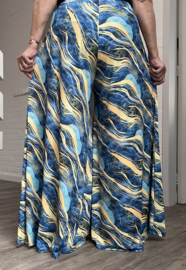 ITALY Mode jersey viscose  wijde broek apart /zeer rekbaar