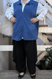 ITALIA MODA oversized fleece mouwloze vest/gilet / stretch /in meerdere kleuren