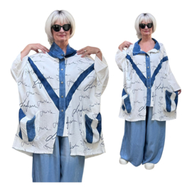 Zedd Plus viscose blazer/vest/zomerjas apart