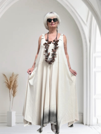 Vincenzo Allocca de modieuze kleuring oversized mouwloze A-lijn jurk apart/stretch