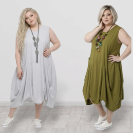 Moonshine katoen A-lijn jurk stretch / meerdere kleuren