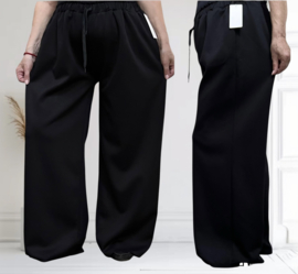 ITALIA  winter viscose broek apart/ veel stretch/ zwart