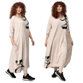 dYb viscose triicot A-lijn jurk stretch