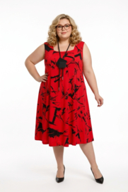 New Jersey viscose A-lijn jurk stretch