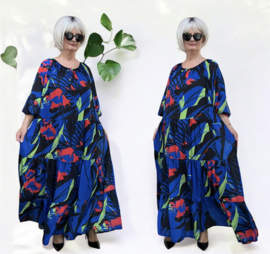 SASHA VIVIEN  chiffon met een vleugje zijde jurk gevoerd