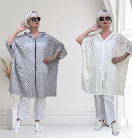 papita Germany kanten vest/blazer met ritssluiting /stretch//in meerdere kleuren