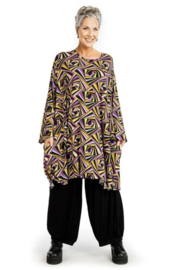 AKH oversized viscose A-lijn tuniek/jurk met zakken apart stretch