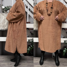 ITALIA MODA oversized fleece jurk/stretch /in meerdere kleuren