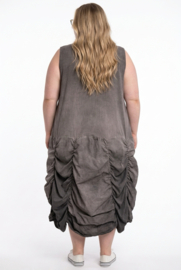 Moonshine de modieuze kleuring katoen A-lijn jurk stretch