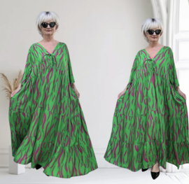 Vincenzo Allocca oversized viscose  BOHO A-lijn jurk apart