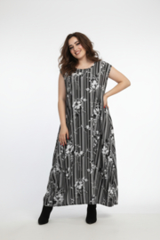 AKH oversized chique viscose  A-lijn  jurk apart/niet doorschijnend
