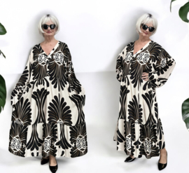 Sissi BOHO oversized A-lijn viscose jurk apart