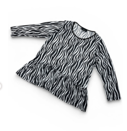 Vincenzo Allocca oversized A-lijn blouse /aparte/stretch/zwart/wit