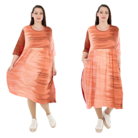 AKH viscose A-lijn jurk met zakken /apart stretch