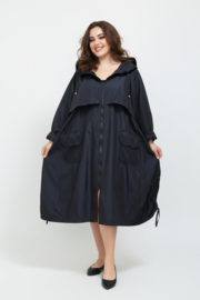 Zedd Plus oversized waterbestendig tussenjas donkerblauw