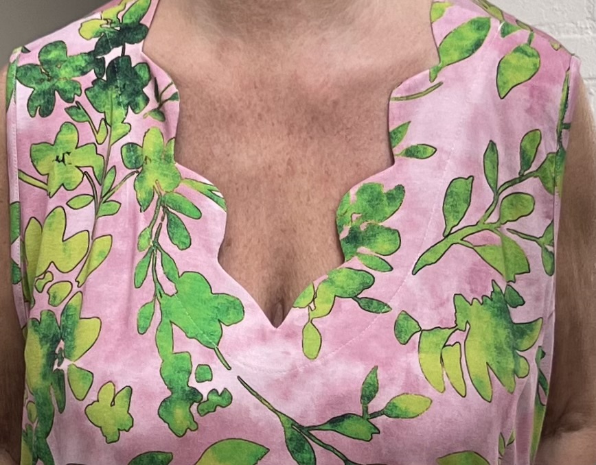 Ophilia viscose A-lijn tuniek  met aparte decolleté stretch