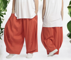 AKH viscose/linnen  A-lijn ballon broek