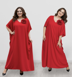 ITALIA viscose poncho met broche/niet doorschijnende