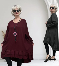 ITALIA MODA oversized katoen A-lijn tuniek stretch/in meerdere kleuren