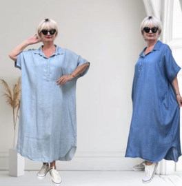 ITALIA MODA   jeans tencel jurk apart /in meerdere kleuren