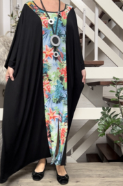 Giuseppina oversized A-lijn viscose  jurk  apart (extra groot)