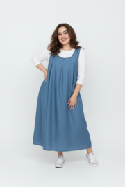 ITALIA MODA oversized tencel A-lijn jurk + katoen top