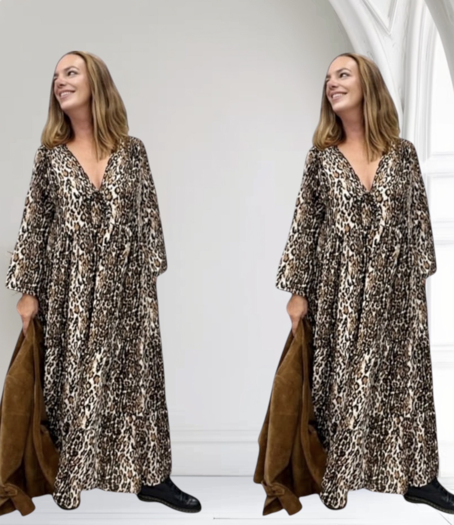 Vincenzo Allocca oversized viscose A-lijn jurk/tuniek apart