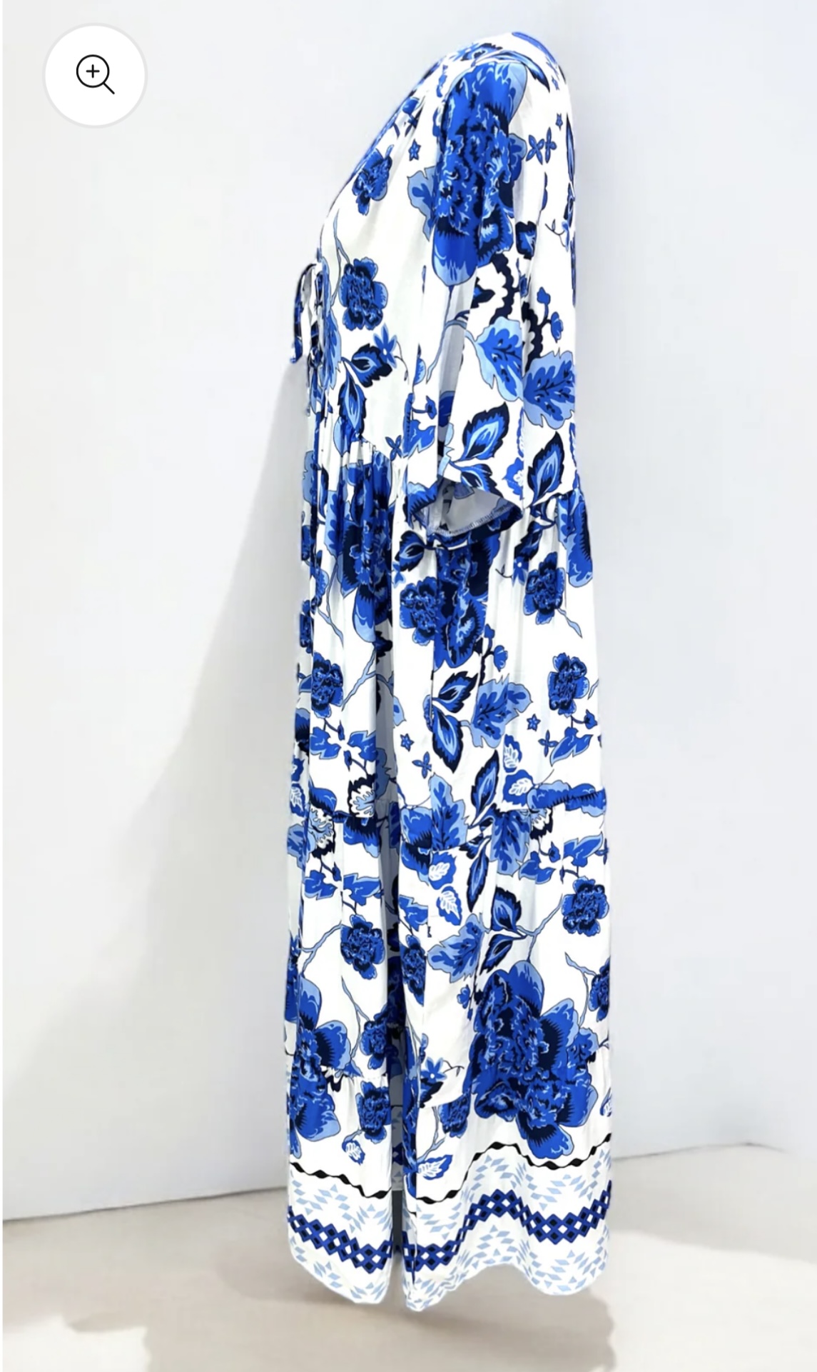 Vincenzo Allocca oversized viscose  BOHO A-lijn jurk apart