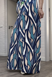 ITALY Mode jersey viscose  wijde broek apart /zeer rekbaar