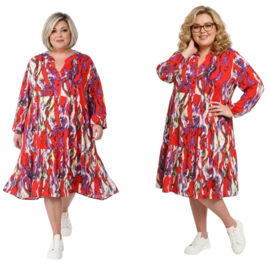 Vincenzo Allocca oversized viscose A-lijn BOHO jurk