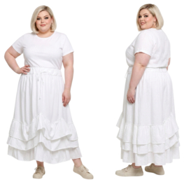 Moonshine katoen jersey rok wit