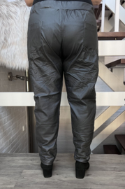 Moonshine stretch broek met coating en comfortband apart /in meerdere kleuren