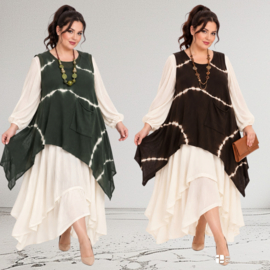 Moonshine de modieuze kleuring oversized  gebreide tuniek/top /in meerdere kleuren