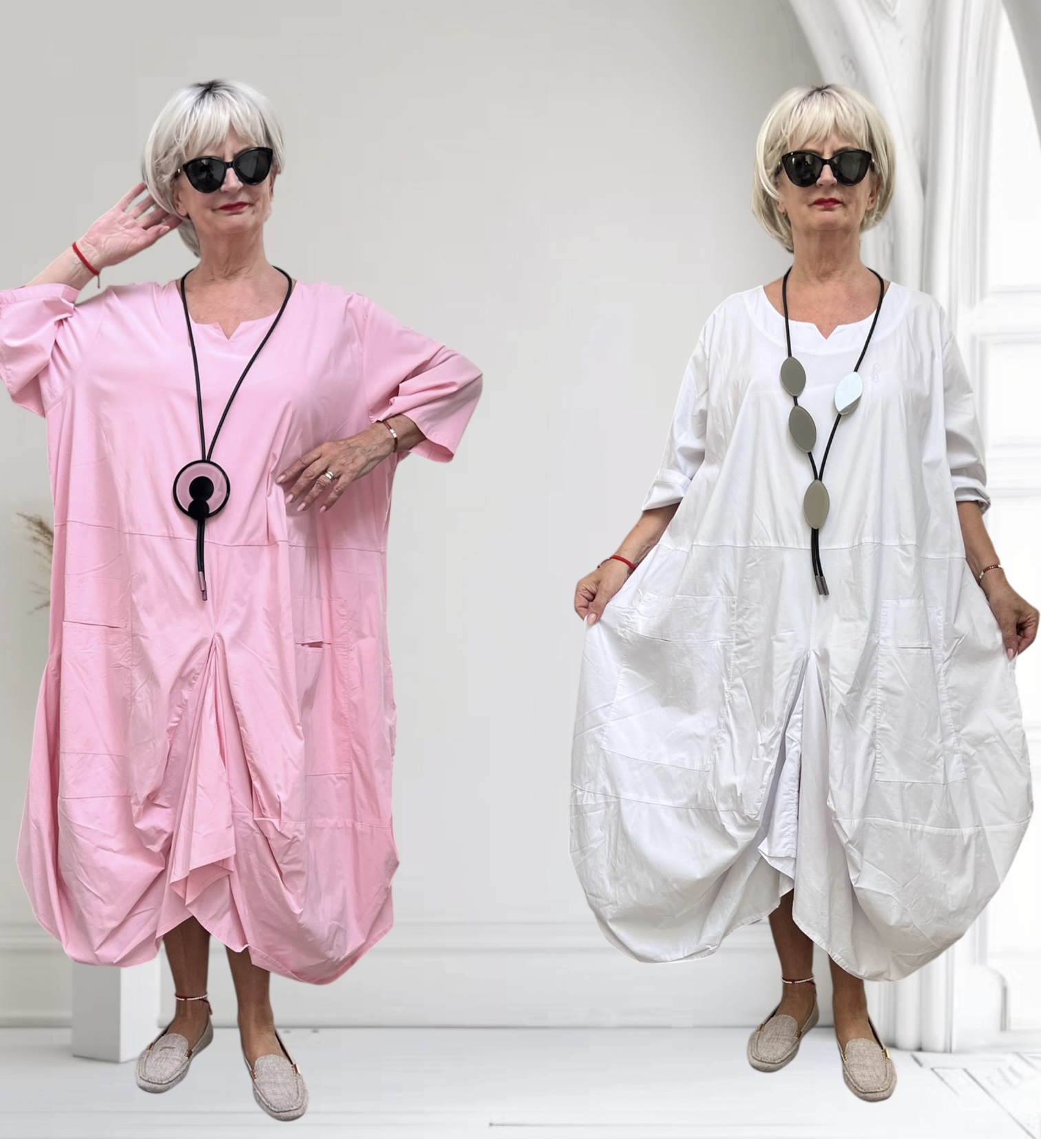 Moonshine stretch viscose A-lijn jurk apart/in meerdere kleuren