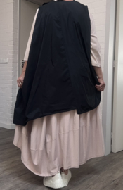 Vincenzo Allocca oversized A-lijn mouwloze vest zwart