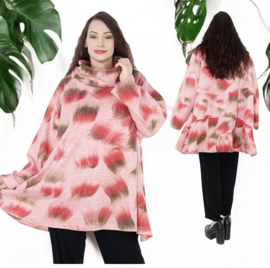 AKH oversized acryl  A-lijn top/tuniek met col/ stretch