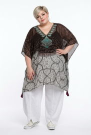 ONE OF A KIND  zomer viscose poncho/tuniek