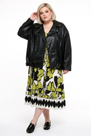 NEW COLLECTION oversized  eco leder jas met ritssluiting  stretch  /in meerdere kleuren