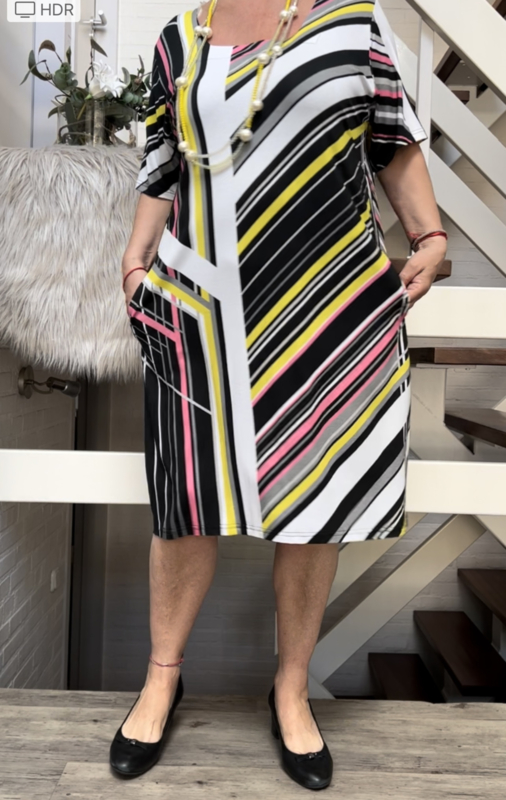 Ophilia viscose jurk stretch in meerdere kleuren KJ STYLE