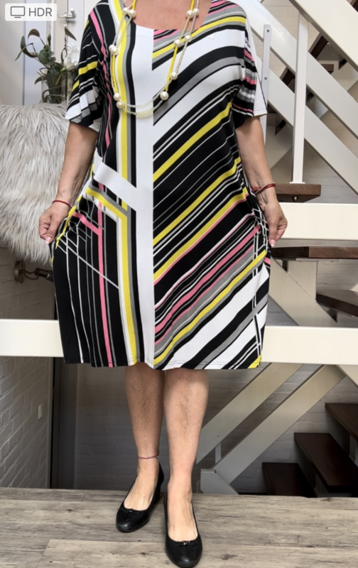 Ophilia viscose jurk stretch in meerdere kleuren KJ STYLE