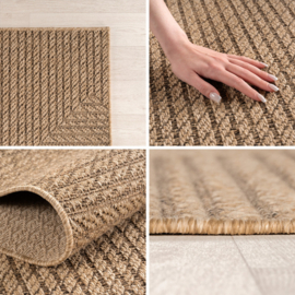 Vloerkleed VKW Industrieel Outdoor/Indoor 'Timberland' Beige