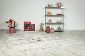 Vloerkleed Industrieel 3D Effect "Milas 5" Grijs/Beige