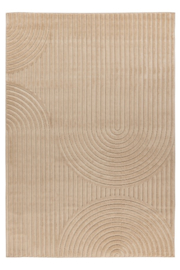 Vloerkleed Modern Scandinavisch Laagpolig Grafisch "Viva 3D 1" Beige