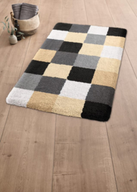 Kleine Wolke CLASSIC Caro Patchwork Badmat Beige/Zwart