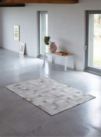 Koeienhuid Grey Patchwork Mood Grijs 124x189cm