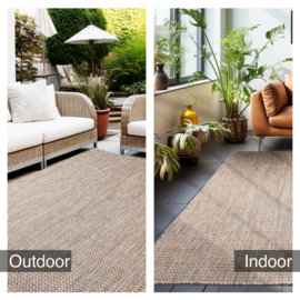 Vloerkleed VKW Industrieel Outdoor/Indoor 'Levu' Beige