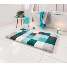 Kleine Wolke CLASSIC Caro Patchwork Badmat Petrol