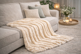 Kleed/Plaid VKW 'Harmony' Beige 150x200cm