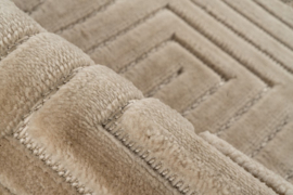 Vloerkleed Modern Scandinavisch Laagpolig Grafisch "Viva 3D 3" Beige