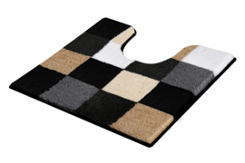 Kleine Wolke CLASSIC Caro Patchwork Badmat Beige/Zwart